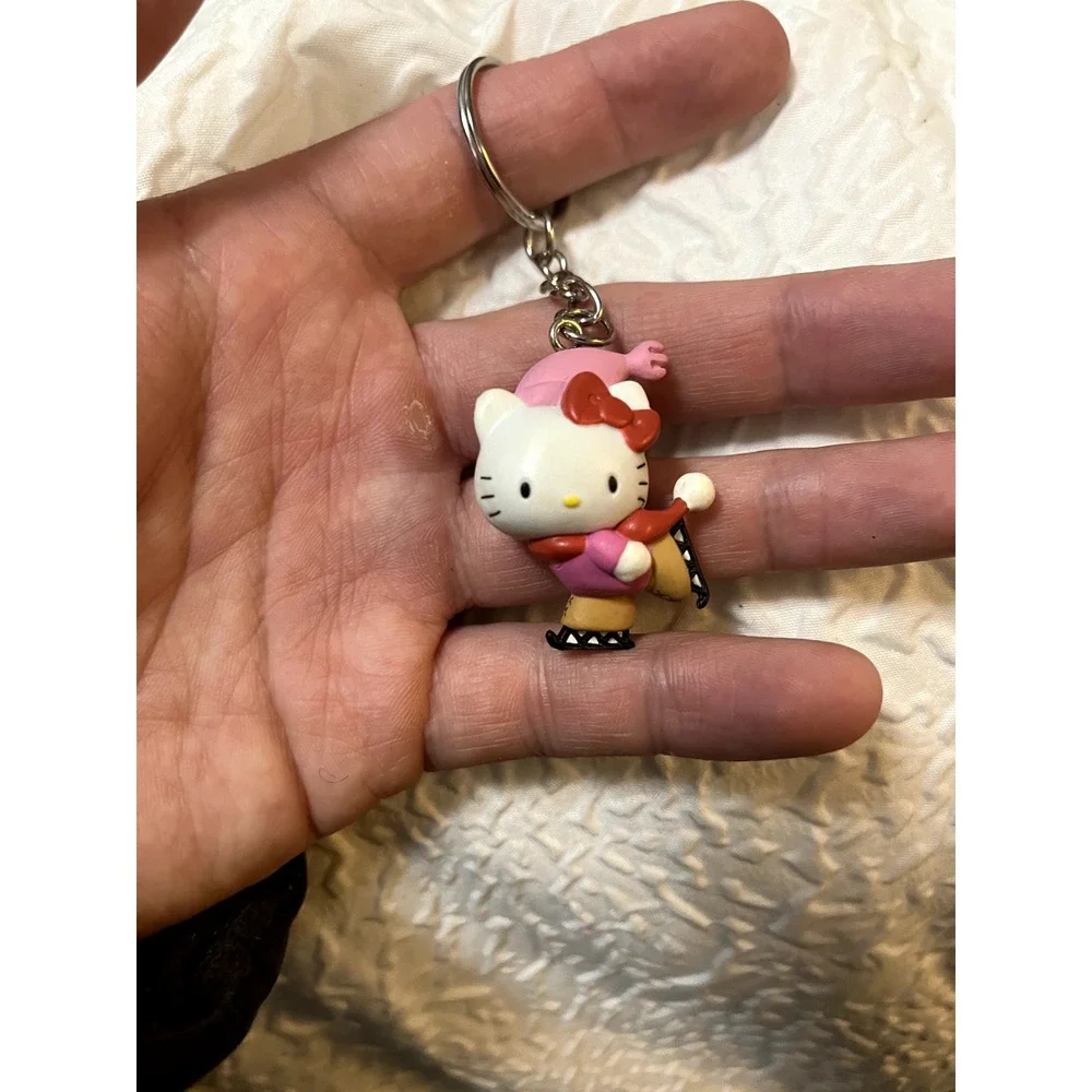 Sanrio Hello Kitty Winter Ice Skating Keychain Charm